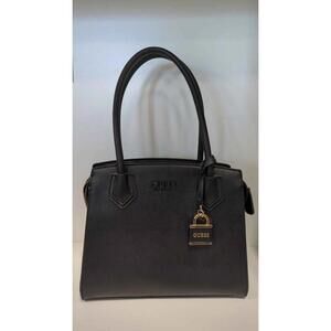 Guess black handbag w gold hardware